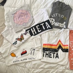 Bundle of 14 Kappa Alpha Theta Shirts/Long Sleeves/Tanks